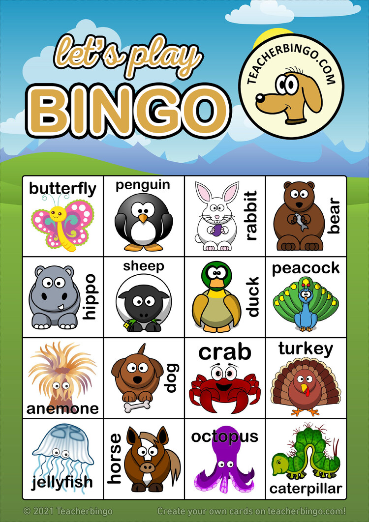 Teacherbingo card